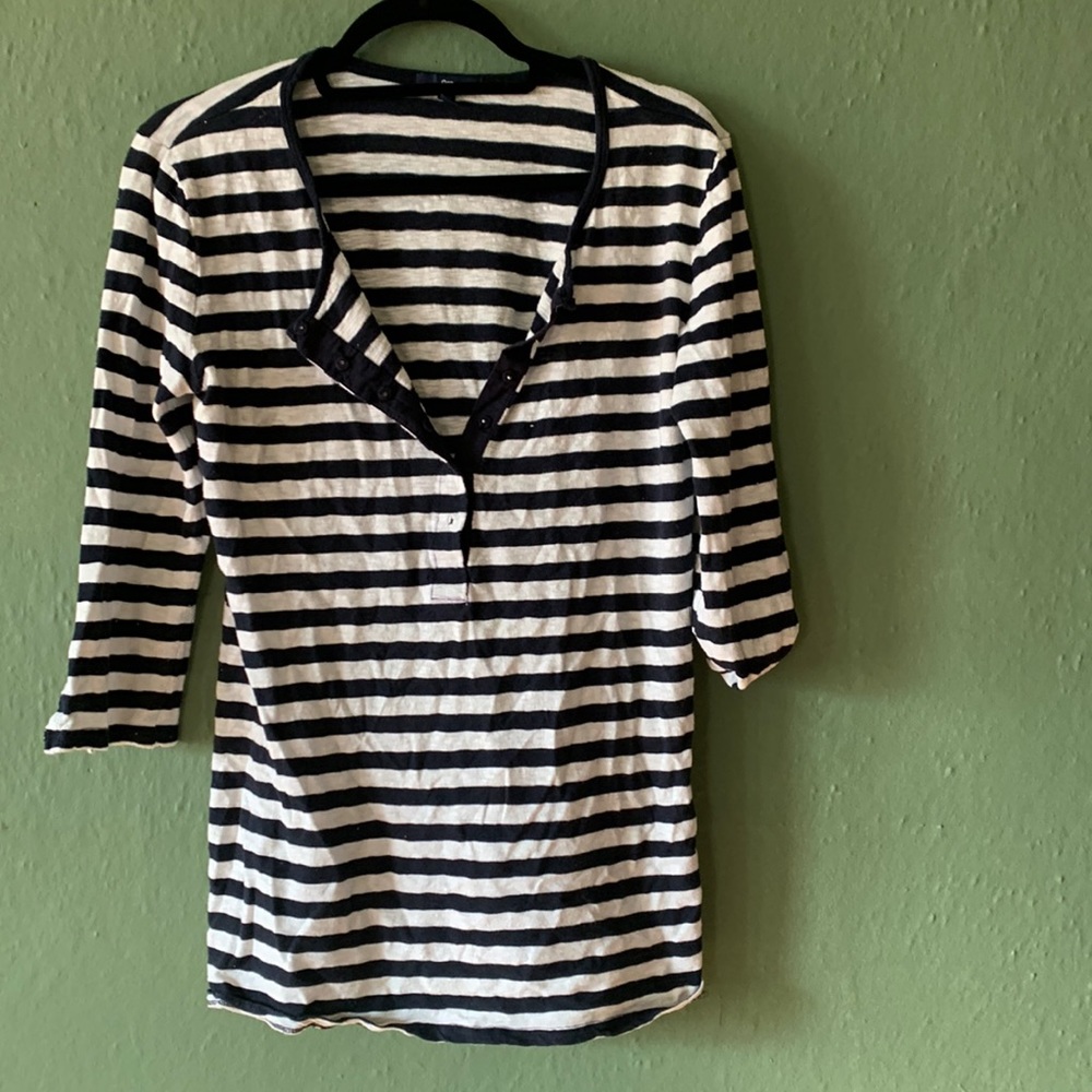 navy stripe top